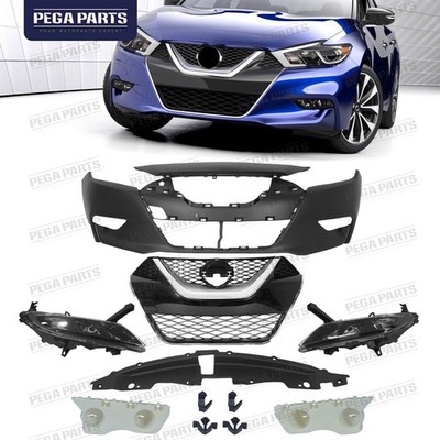 For 2016-2018 Nissan Maxima Bumper Cover Bracket Grille Fog Light Radiator Cover