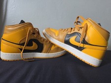 Jordan Air Jordan 1 Mid Unisex Man Sneaker US 9 Yellow/Black DQ6472-700