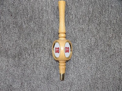 Wooden Miller High Life Tap Handle With Logo - 12.5 Inches Long - Vintage Beer K
