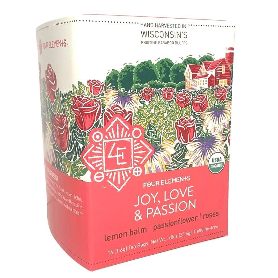 Чай Four Elements Organic Herbals Joy Love - Passion Tea 16 пакетиков в коробке 3790₽