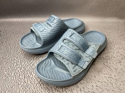 HOKA ONE ORA Unisex LUXE Stone Blue Bluesteel Sandalen Recovery Slides M 9 W 11