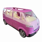 Vintage 02 Mattel Barbie VW Volkswagen Microbus Pink Bus Van Horn Works READ