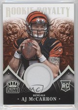 2014 Panini Crown Royale Rookie Royalty Materials Prime 13/75 AJ McCarron 7m3