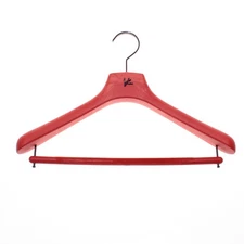 Isaia Suit Hanger Size 43 in Orangey Red with Purple Coral Composite