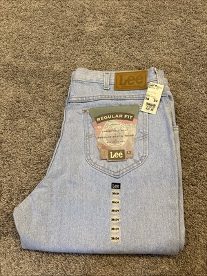 NEW 80s 90s Vintage Mens Lee MR Jeans Regular Fit 38x34 Denim USA 
