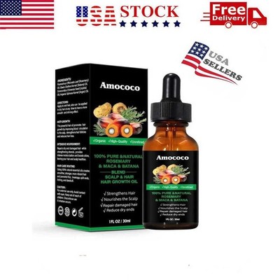 Amococo Rosemary & Batana Oil -Blended with Jojoba & Argan Oil- Organic - USA