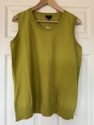 NWT Talbots Pima Cotton Lime Green Sleeves Sweater Size 1X