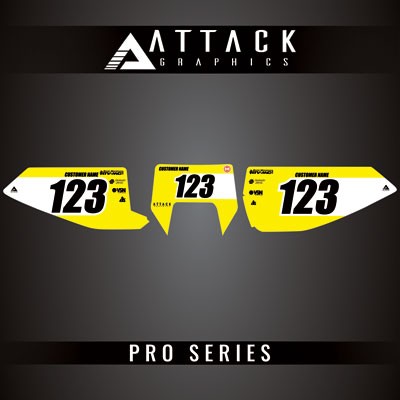 Attack Graphics Pro Series Number Plate Backgrounds For Husqvarna FE 250 2019