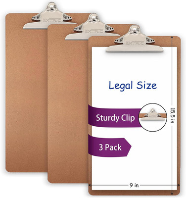 3 Clipboards, Legal Size Clipboard, 9'' X 15.5'' Clipboard, Clip Board with Metal 