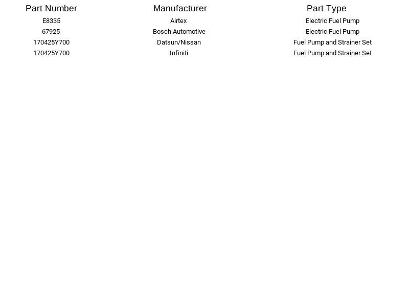 Bomba de combustible eléctrica Bosch 67925 para Infiniti Nissan I35 Máxima G35 2002-2004 Foto 4 de 4