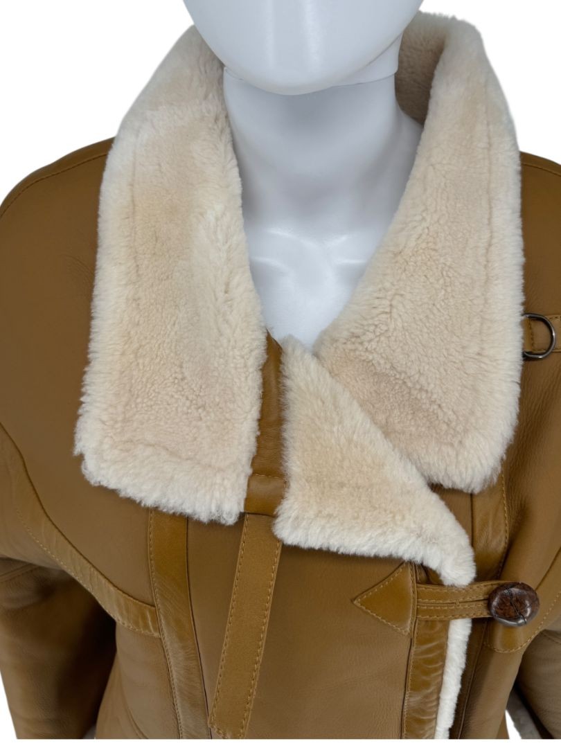 Saint Laurent Oversized Shearling Toggle Coat - S… - image 14