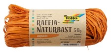 Folia Raffia Natural Raffia 50 g Orange Raffia Naturbast 50g Orange