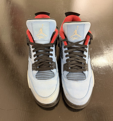  Air Jordan 4 Retro Travis Scott Cactus Jack Suede University Blue