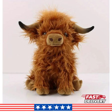 Highland Cow Plush Toy Cute Fluffy Stuffed Animal Kids Gift