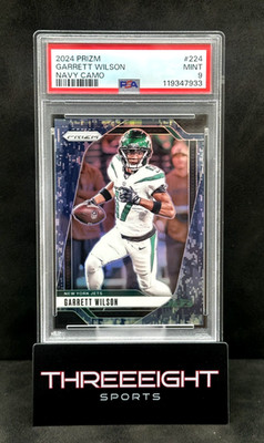 2024 Prizm GARRETT WILSON /25  Navy Camo Prizm #224  NEW YORK JETS