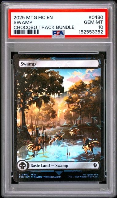 2025 MTG Final Fantasy Forest PSA 10 GEM Chocobo Track Foil #0482