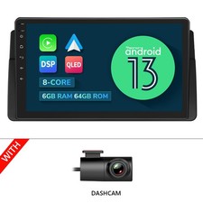 DVR+9" Wireless Carplay 6+64GB Android 13 Navi Autoradio GPS Für BMW 3er E46 318