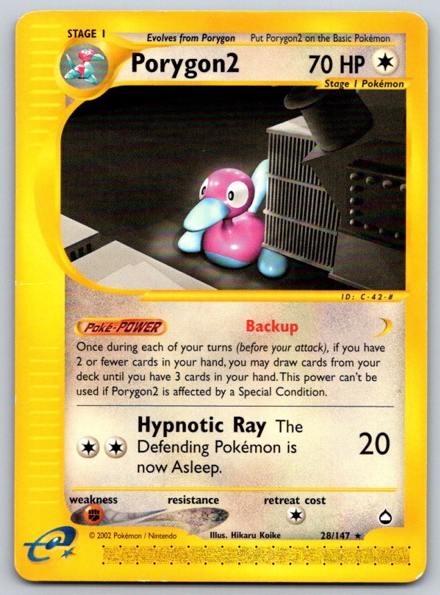 Porygon2 Aquapolis 28/147 Pokemon Card LP