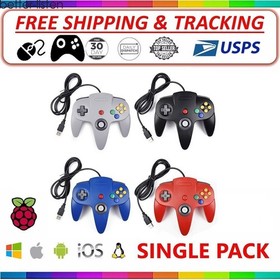 For Nintendo 64 N64 USB Controller Gamepad Joystick For PC MAC Raspberry Pi