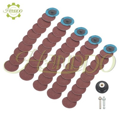 50Pcs 60 Grit 2'' Twist lock Die Grinder Sanding Grinding Disc Maximum 23000 RPM