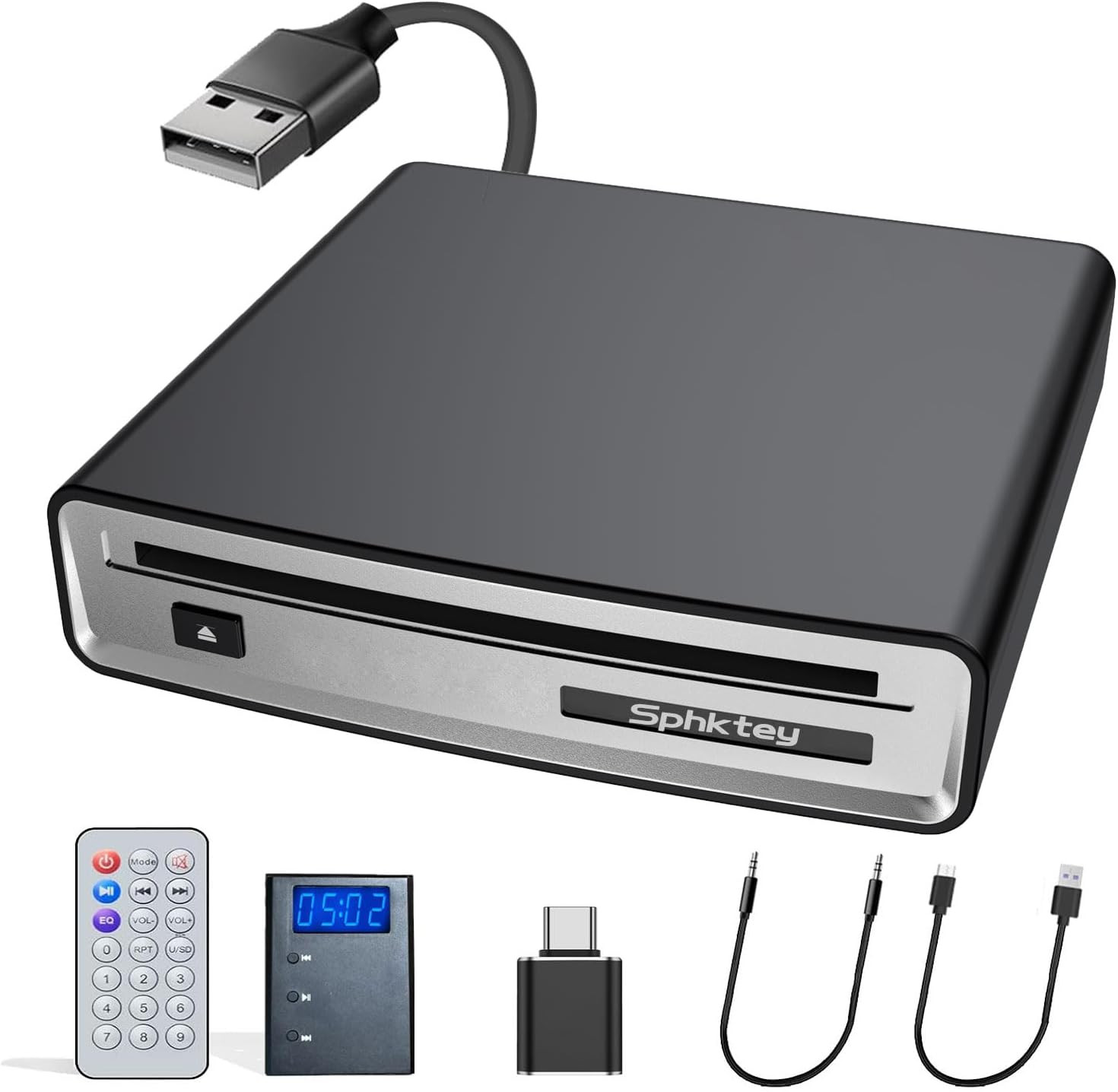 For Car,truck External Car Cd Player, Usb Or Aux Connection,