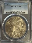 1928 P Peace Silver Dollar PCGS AU-55