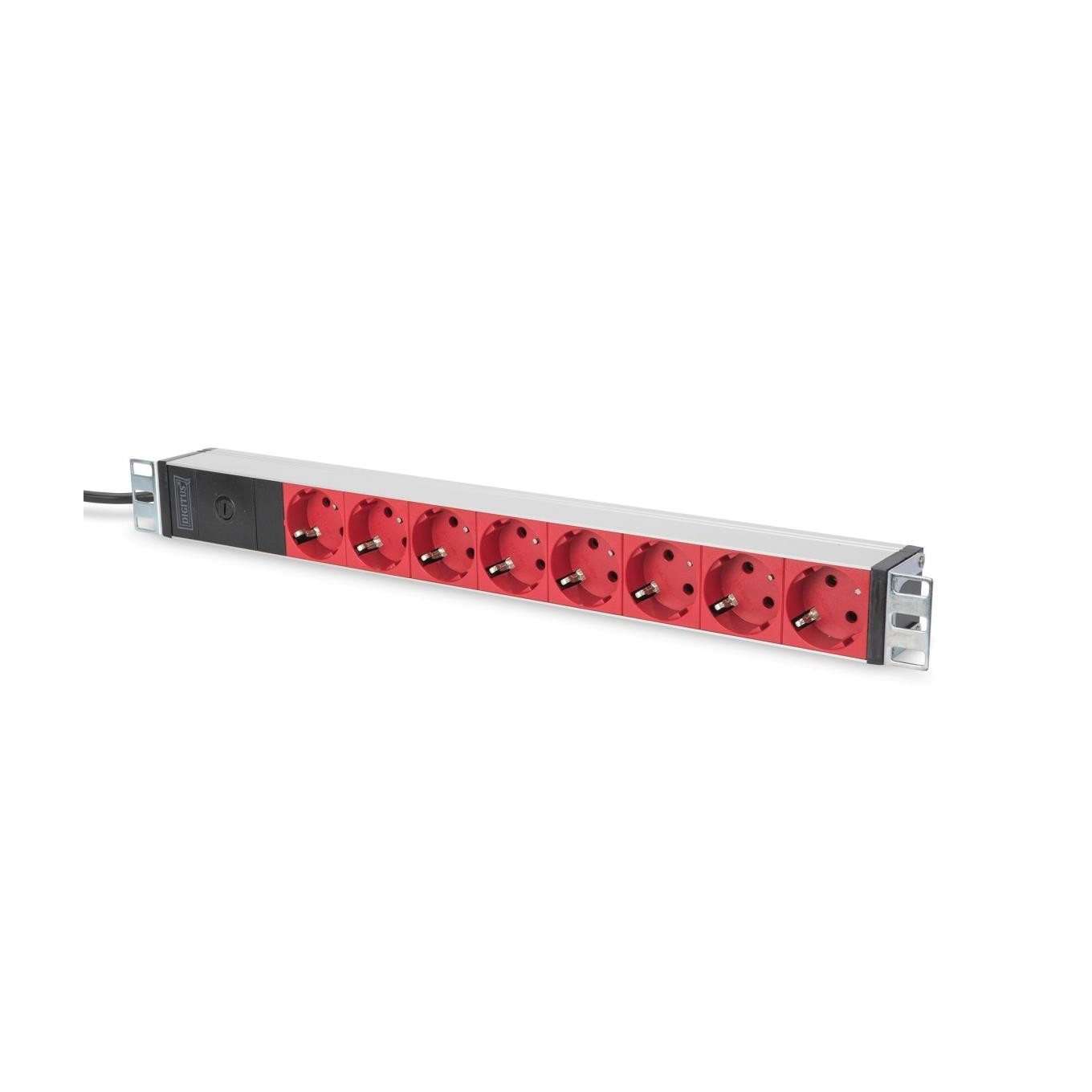Digitus Bloc Multiprise 19' 8 Ports 1 U, Avec Parasurtenseur - Image 2