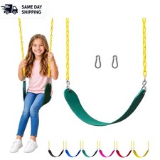 Outdoor Swing Replacement Kit with Heavy Duty Chains - Green 1 Pack