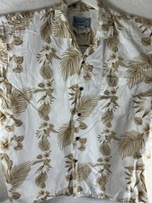 Paradise Hawaiian Shirt Mens 2XL Palm Tree Button Up Aloha Camp Cotton Freeship