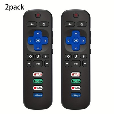 2 Remote Controls Compatible with Tcl Roku/hisense Roku/onn Roku/Roku smart TV