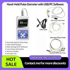 Hand-Held Pulse Oximeter with USB/PC Software-Includes Infant/Child/Adult Probes
