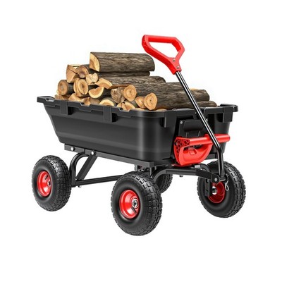 Autodaya 900LB Garden Dump Cart, 2026 Upgraded Heavy Duty Wheelbarrow Cart wi...