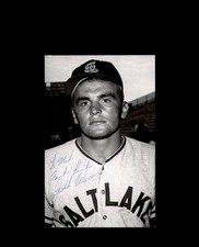 Jack Warner Signed Vintage Photo Postcard Salt Lake City Bees Autograph