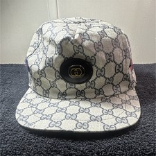 Monogram Baseball Cap Hat Adjustable One Size Unisex Adults Beige Blue Red