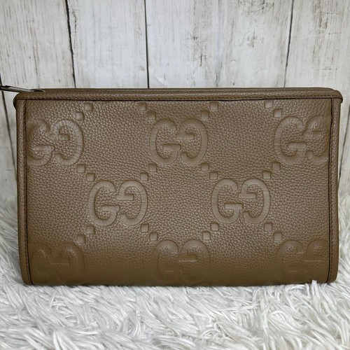 GUCCI Jumbo GG clutch bag second bag leather Shima large logo - Picture 3 of 20