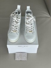 Damen Sneaker, von Jimmy CHOO, Gr. 36, Leder, weiß, Logo, Neu