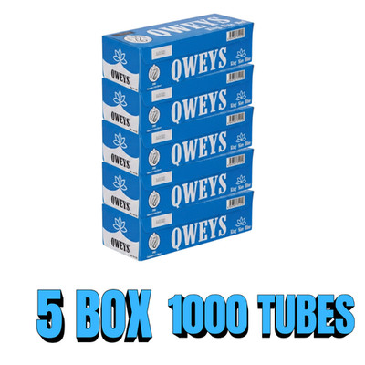 Cigarette Tubes King Size 5 Box of 200 Ct QWEYS BLUE