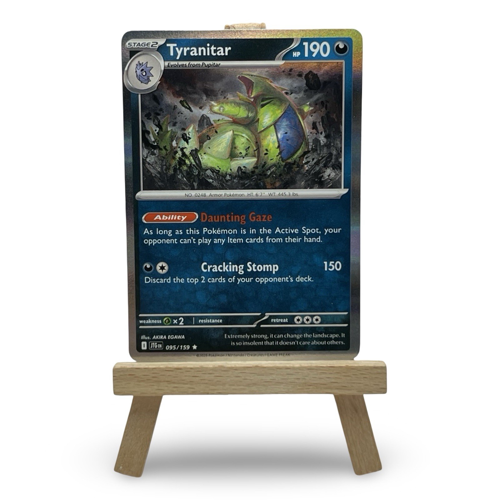 Pokemon TCG Card - Tyranitar 095/159 Holo | Journey Together JTG | NM/M