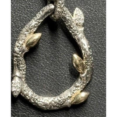 STEPHEN DWECK 925 STERLING SILVER AND GOLD DIAMONDS VINE PENDANT