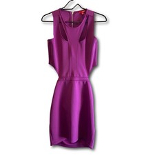 Bongo Y-Neck Mini Dress Purple Open Back Sides Juniors Size Medium