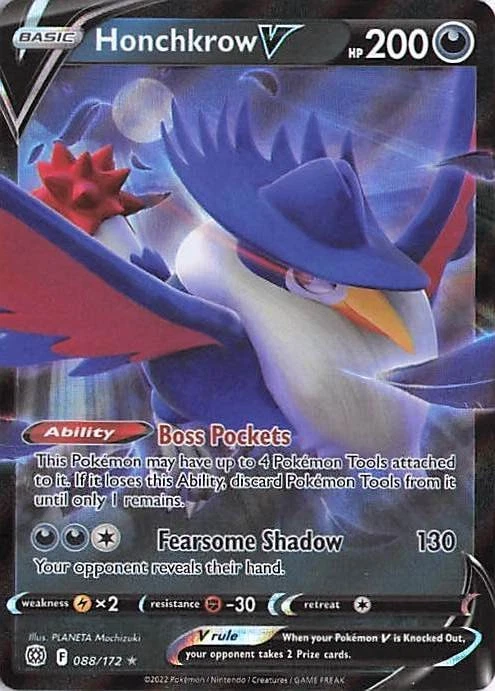 honchkrow pokemon card Honchkrow V - Star Birth [ULTRA RARE]