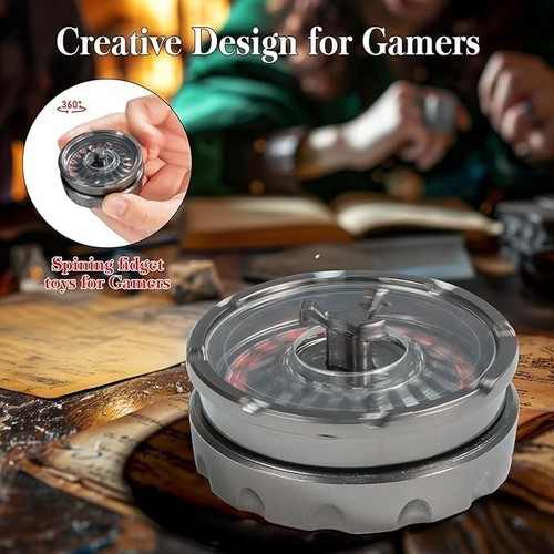 D20 Roulette Fidget Spinner for DND Dice Set, 7-in-1 Metal D&D Dice for Dunge... - Picture 4 of 6