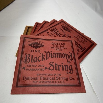 Black Diamond Lot Of 6 Nylon Guitar Strings B Or 2nd Ball End N161B