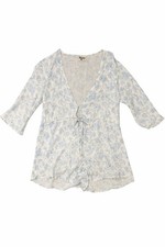 Show Me Your Mumu Blue White Floral Romper Tie Front Cottagecore Boho