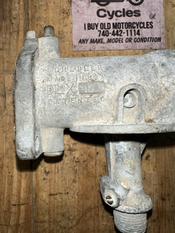 Cuerpo de carburador Indian Chief Schebler DLX-108 1935-38 RARO buen estado Foto 2 de 4