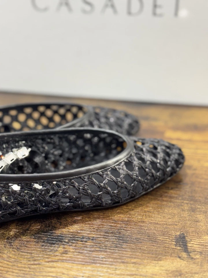 Casadei Ballerina Versilia Nero Luxury Casadei Scarpe Donna 38.5 - Immagine 3 di 4