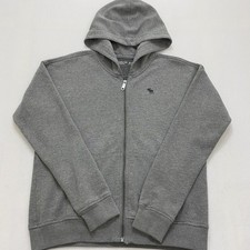 Abercrombie Kids essential A F hoodie sweatshirt Grey logo size 13/14 boy-girl