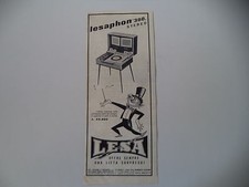 advertising Pubblicità 1963 LESA LESAPHON 380 STEREO