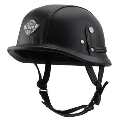 DOT Motorcycle Half Helmet German Style Skull Cap Scooter Chopper Helmet Casco