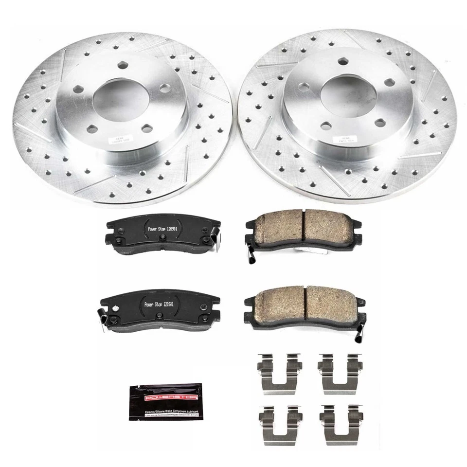 Powerstop K1526 Rear Brake Disc and Pad Kit 5 lugs for 2000-2005 Buick LeSabre - Image 2 of 2